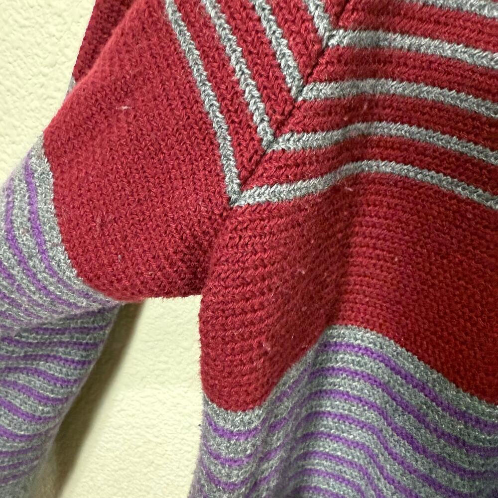 Talbots Multi Stripe Long Open Front Cardigan Swe… - image 6